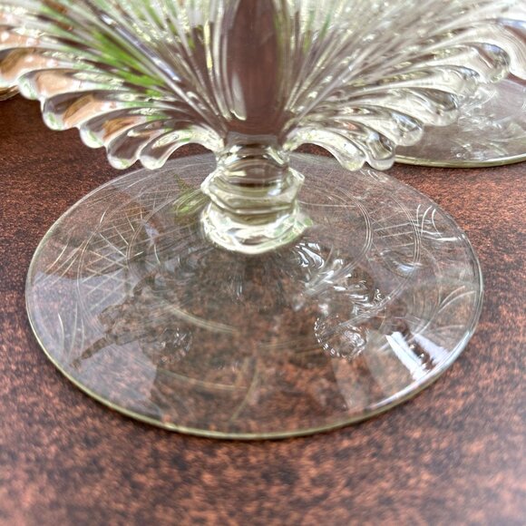 Tiffin Art Deco Double Candle Holders - Picture 3 of 13